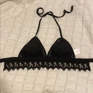 XS black bathingsuit top